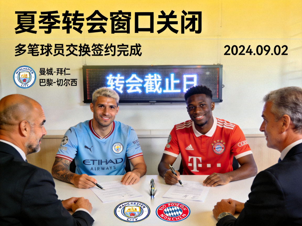 夏季足球转会窗口关闭，球员交换签约新闻图片